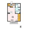 ガーデンヒルズＡ 1Rの間取り