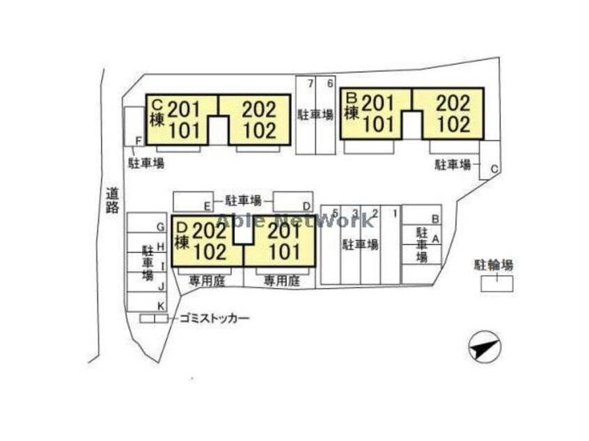 配置図 サンパティークＢ