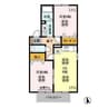 グリシーヌ(清見台) 2DKの間取り