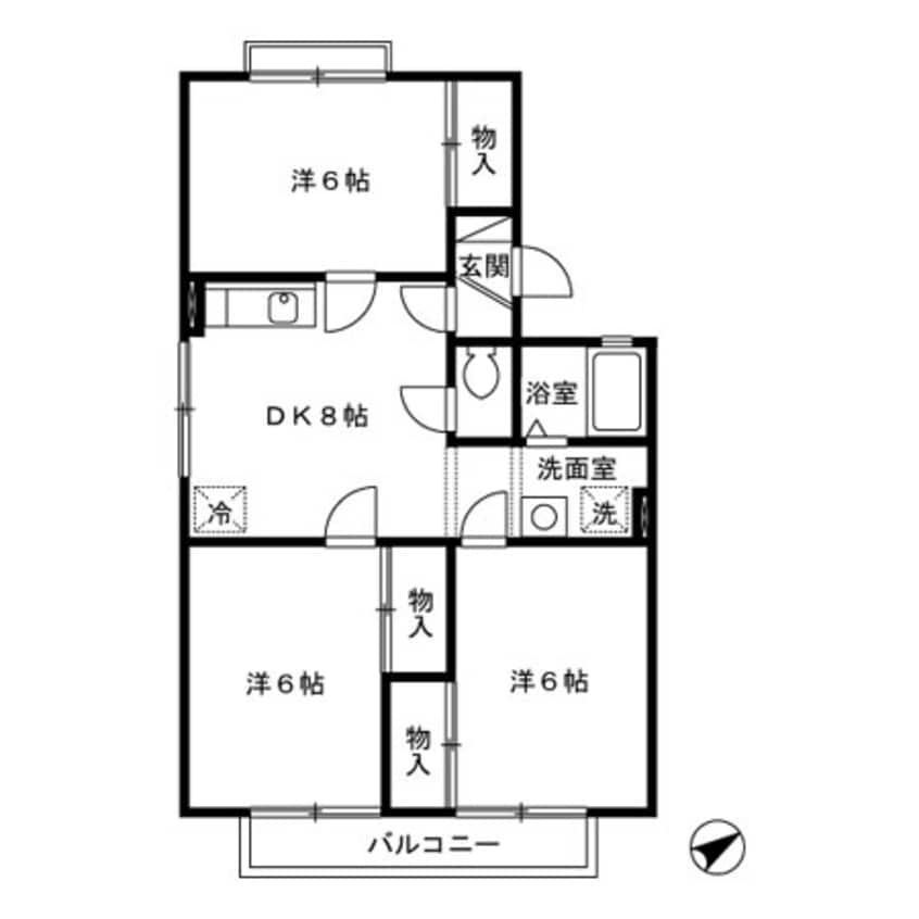 間取図 ローズコートA