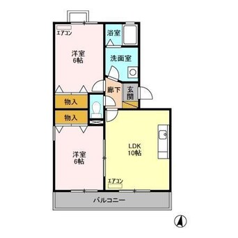 間取図 フォレストヒルズＢ