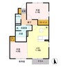 サンセリテＡ 2LDKの間取り