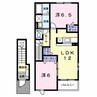 ベルソレイユＢ 2LDKの間取り