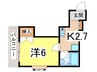パトリエ長浦 1Kの間取り