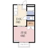 長浦コーポＡ棟 1DKの間取り