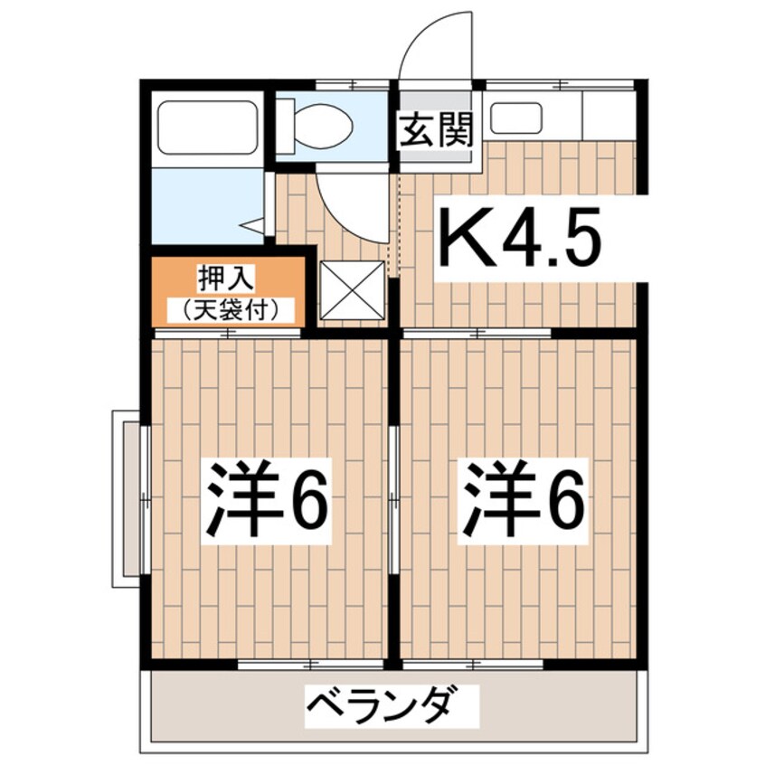 間取図 プラスハイツ