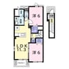グランデイリーデ 2LDKの間取り