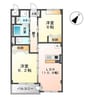 内房線/五井駅 徒歩10分 1階 築9年 2LDKの間取り
