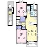 エルマーナ 2LDKの間取り