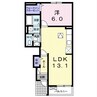 ミュリエル 1LDKの間取り
