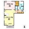 ブランピエール 1LDKの間取り