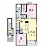 アヴェニュー（市原） 2LDKの間取り