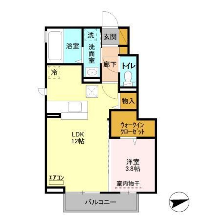 間取図 カインドハットワン