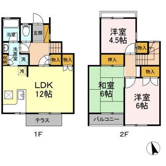 間取図 長浦駅前ハイツA