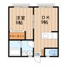 THブランド 1DKの間取り