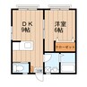 THブランド 1DKの間取り
