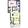 ヴィラグランデB 1LDKの間取り