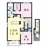 ヴィラグランデC 2LDKの間取り