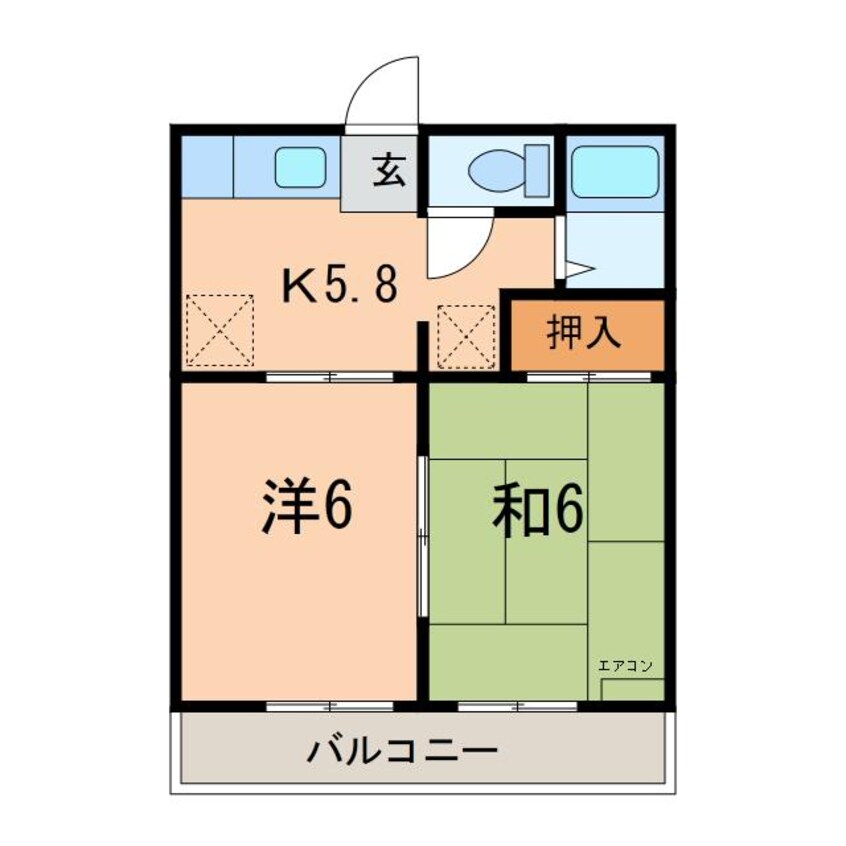 間取図 オレンジハイツA