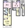 パレスジェリカⅢB 2LDKの間取り