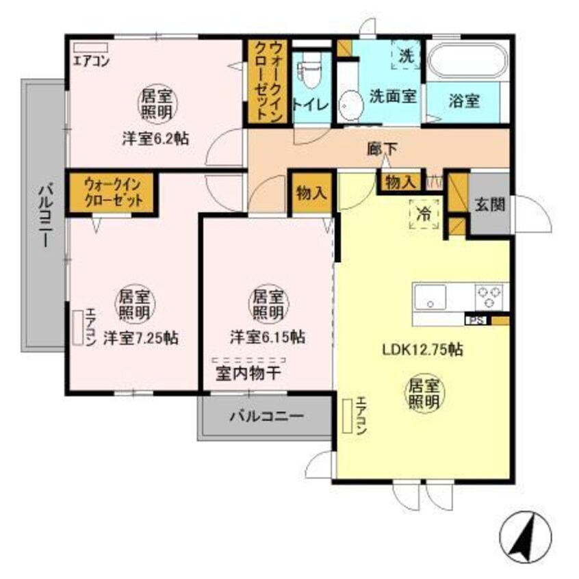 間取図 フォルテューヌD