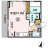 ワイズフォレストⅢ袖ヶ浦 1Rの間取り