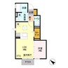 ラウレア 1LDKの間取り