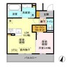 パストラルコートD 1LDKの間取り