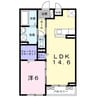 ジュネス 1LDKの間取り