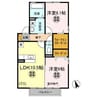 フロラシオン西館 2LDKの間取り