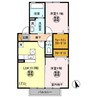 フロラシオン西館 2LDKの間取り