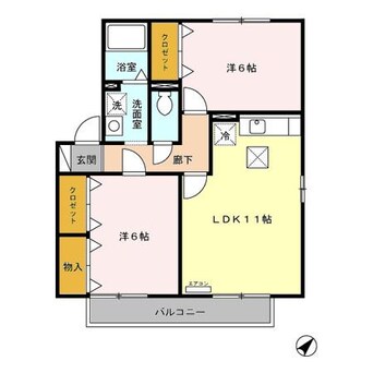 間取図 サンヴィラージュD