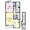 フルールドコリーヌ 1LDKの間取り