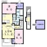ジリータA 2LDKの間取り