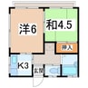 内房線/姉ケ崎駅 徒歩10分 2階 築38年 2Kの間取り