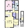 イーストサイド87 1LDKの間取り