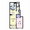 アルカディアⅡ 1LDKの間取り