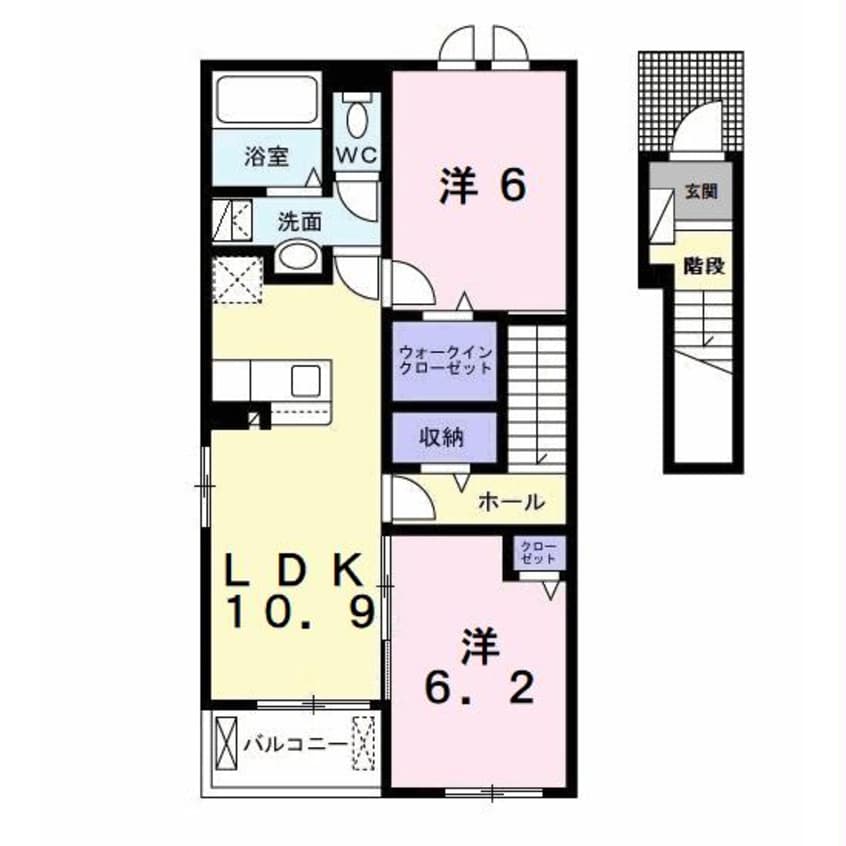 間取図 パピィエースリー