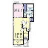 ラフォレスタシエロ 1LDKの間取り
