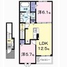 アルコパレーノⅠ 2LDKの間取り