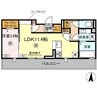 プライムヒル 1LDKの間取り