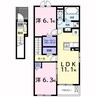 エクセレントショウジ 2LDKの間取り