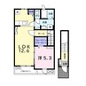 ヒカルサ市原姉ヶ崎イースト 1LDKの間取り