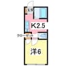 Plume木更津 1Kの間取り