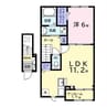 ヒカルサ市原姉ヶ崎サウス 1LDKの間取り