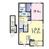 ヒカルサ市原姉ヶ崎サウス 1LDKの間取り