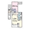 モア　メゾン 1LDKの間取り