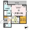 (仮称)D-ROOM文京 1Kの間取り