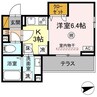 (仮称)D-ROOM文京 1Kの間取り
