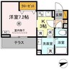 (仮称)D-ROOM文京 1Kの間取り